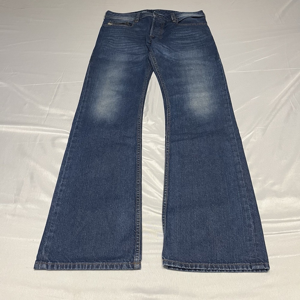 Diesel Jeans Mens Fits 32x32 Zatiny Regular Bootcut Button Fly Dark Wash OR80K